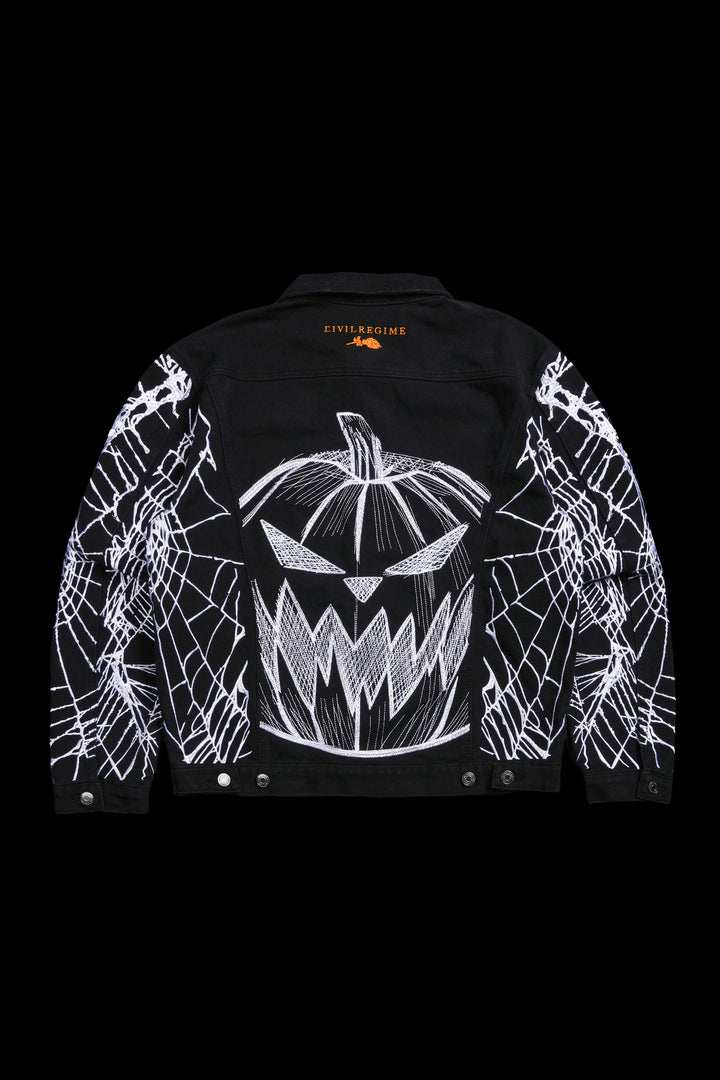 Pumpkin Freight Raw Denim Jacket in Black