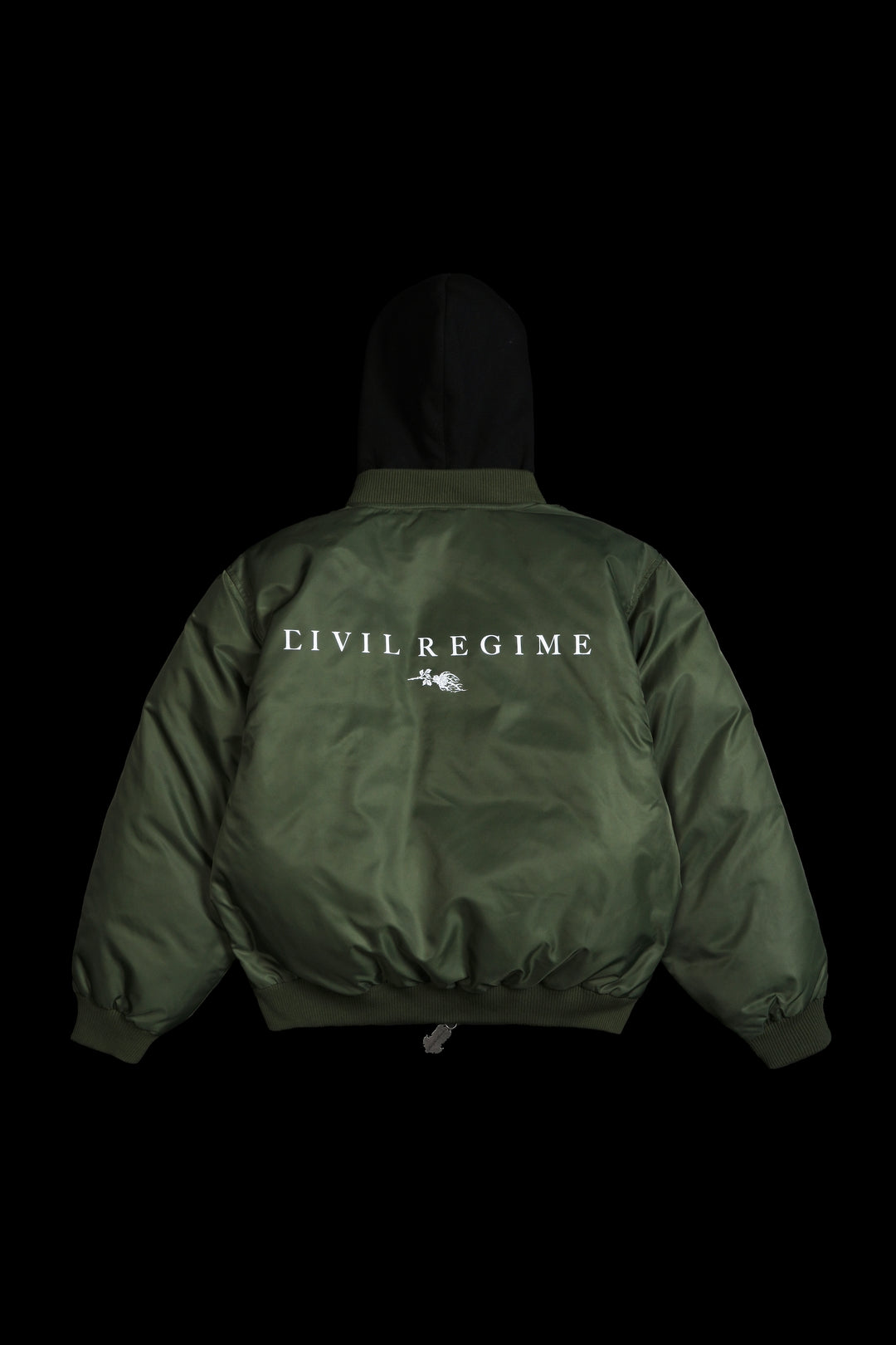 Haze Concrete Bomber Jacket in Bronze Green/Black