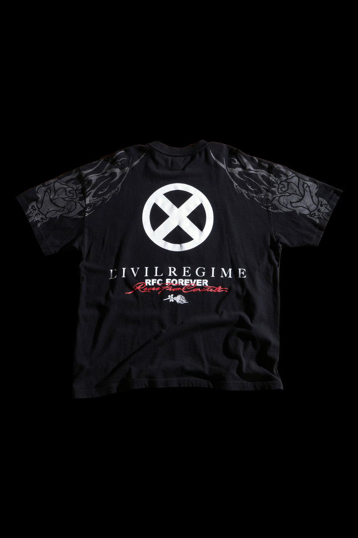 Eternal Sage American Classic Oversized Tee in Black