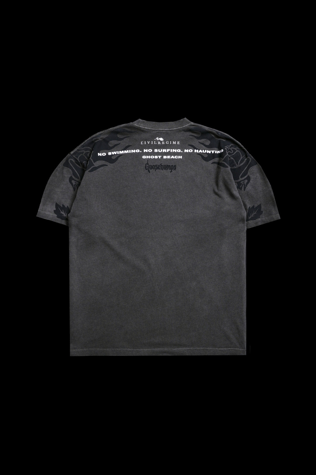 Ghost Beach American Classic Oversized Tee in Black