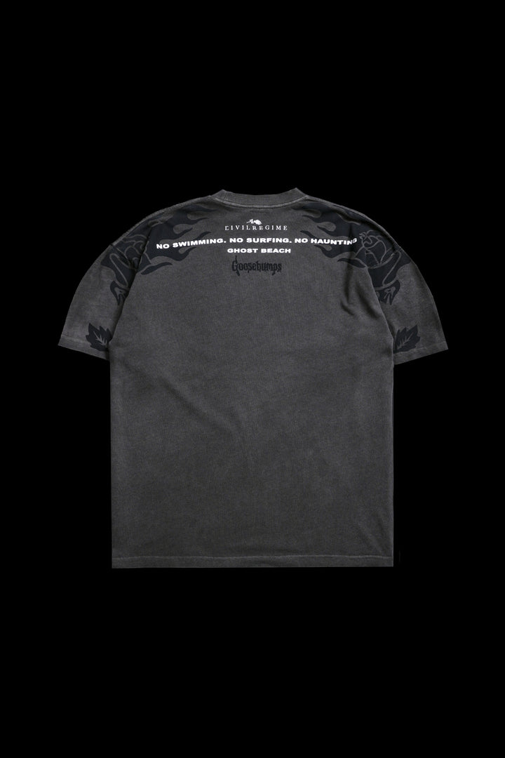 Ghost Beach American Classic Oversized Tee in Black