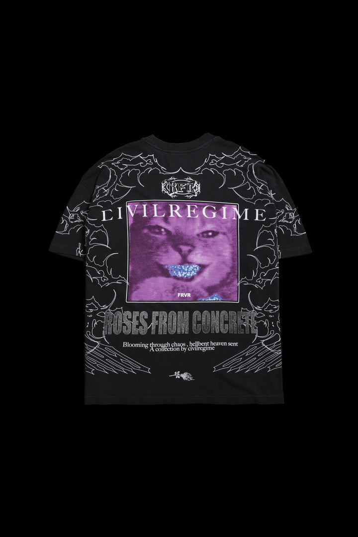 Iced Out American Classic Oversized Tee in Vintage Ashes