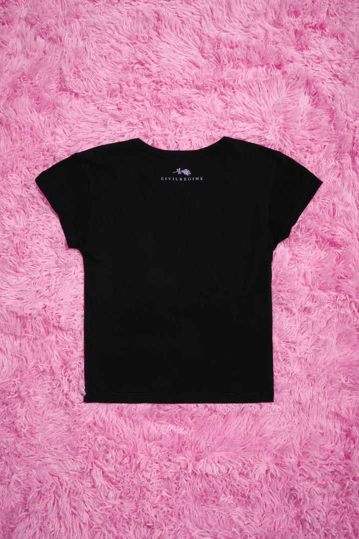 Come Over Baby Tee in Black