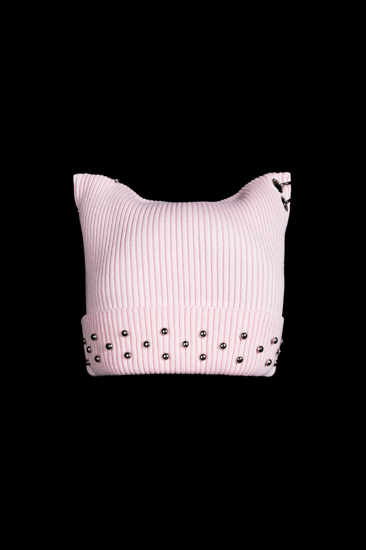 Eradicate Horns Beanie in Baby Pink