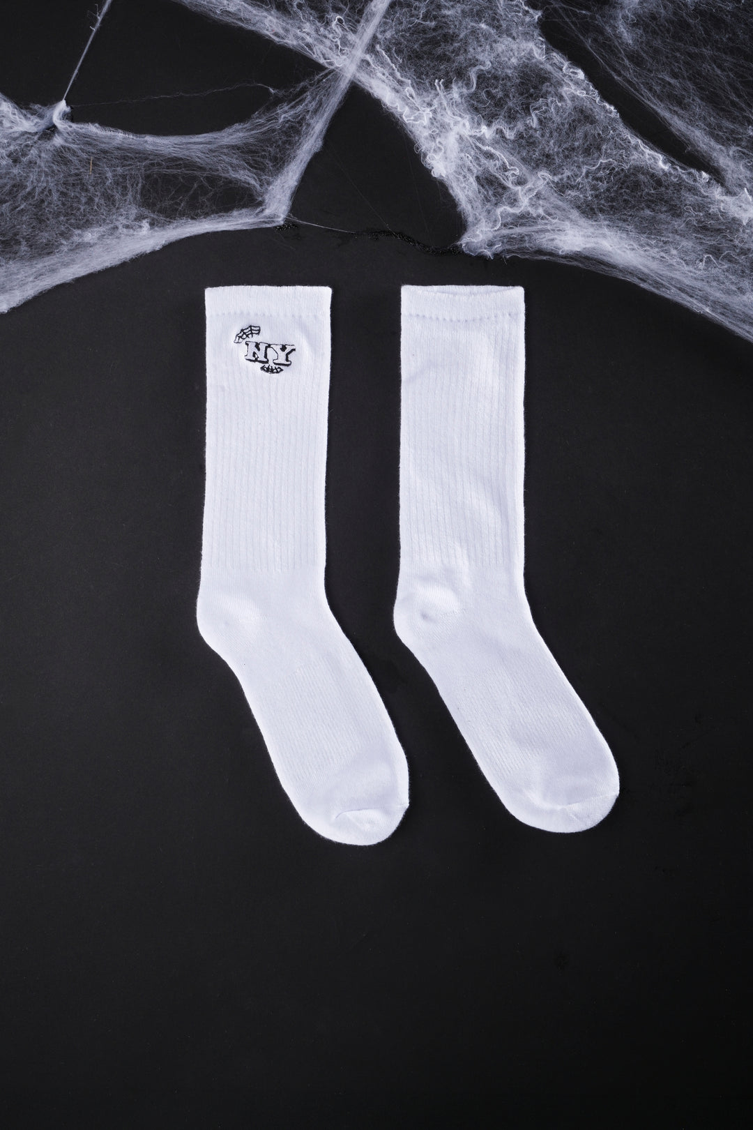 NY Tag Socks in White