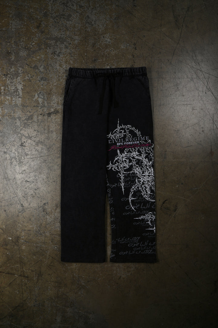 Runner Eternal Wide Leg Fleece Pants in Vintage Black