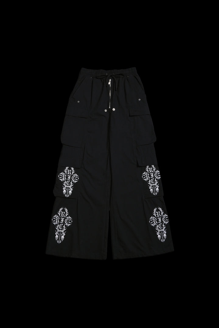Stacked RFC Ultra Wide Leg Pants in Black