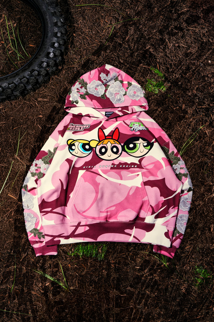 Hidden Roses Hoodie in Pink Camo