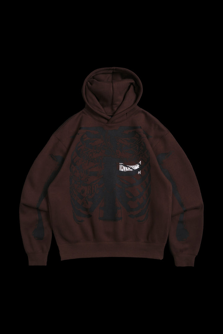 They Laughed Chaos Hoodie in Brown