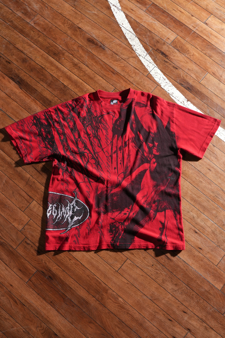 Primal Instinct American Classic Oversized Tee in Equestrian Red