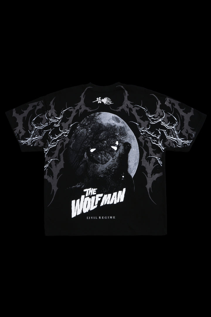Wolfman American Classic Oversized Tee in Black