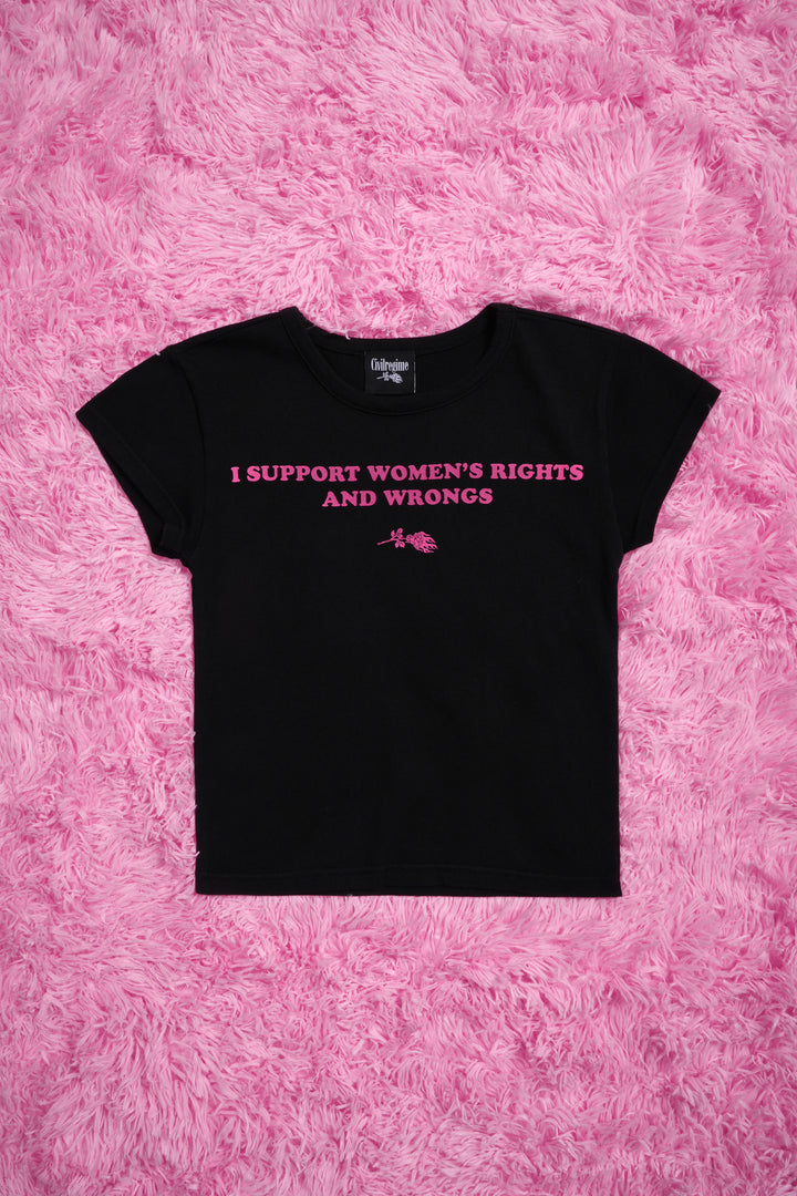Justified Either Way Baby Tee in Black