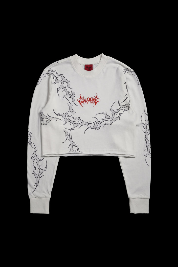 Run It Up L/S Boxy Crop Tee in Butter