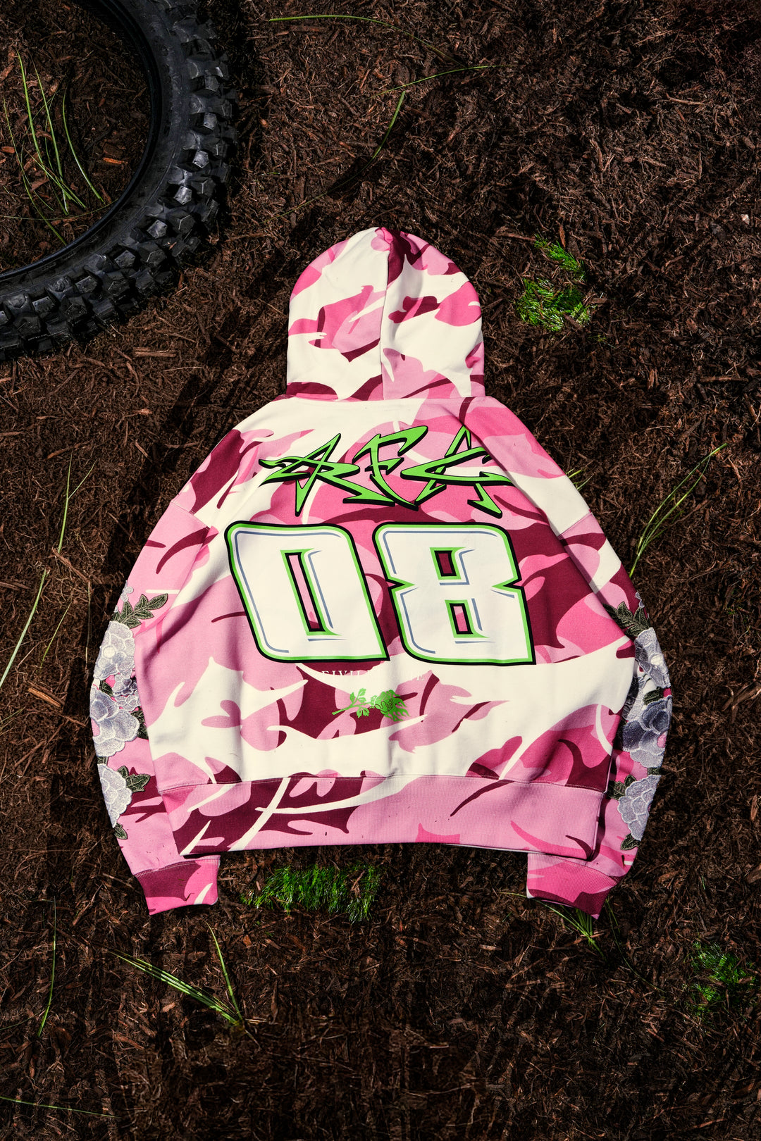 Hidden Roses Hoodie in Pink Camo