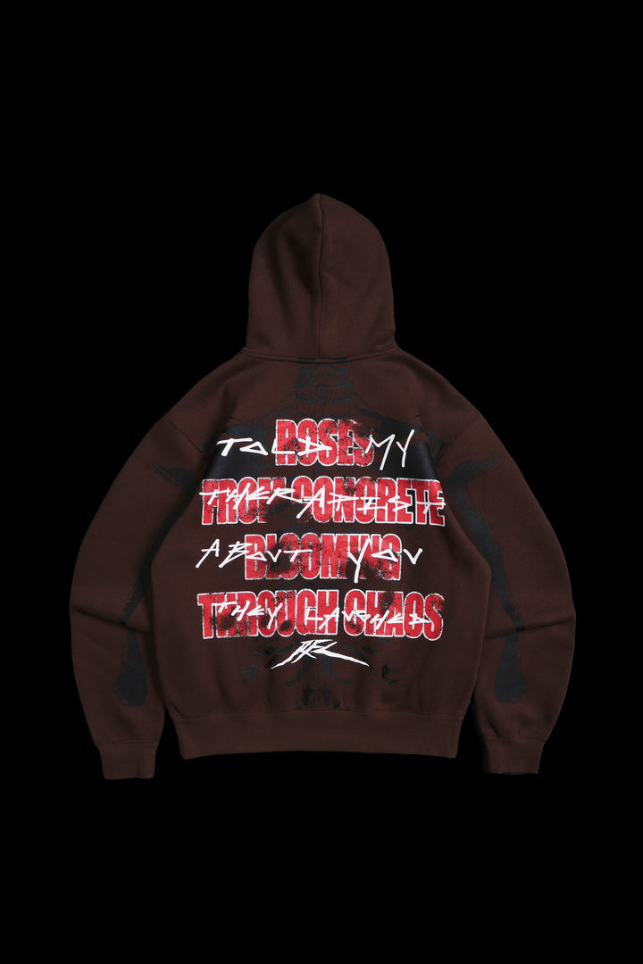 They Laughed Chaos Hoodie in Brown