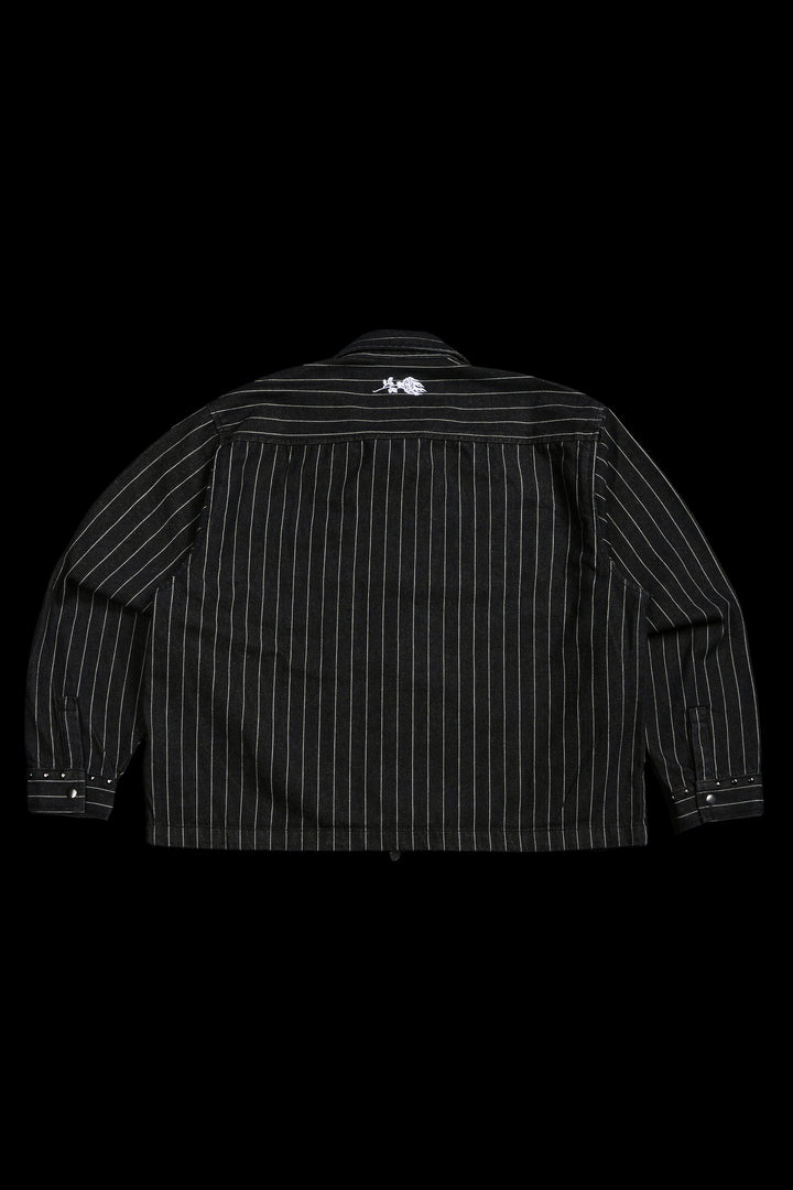 Eternal Love Vince L/S Shirt in Black/White Pinstripe