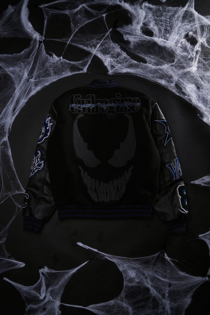 We Are Chaos Letterman Jacket in Black