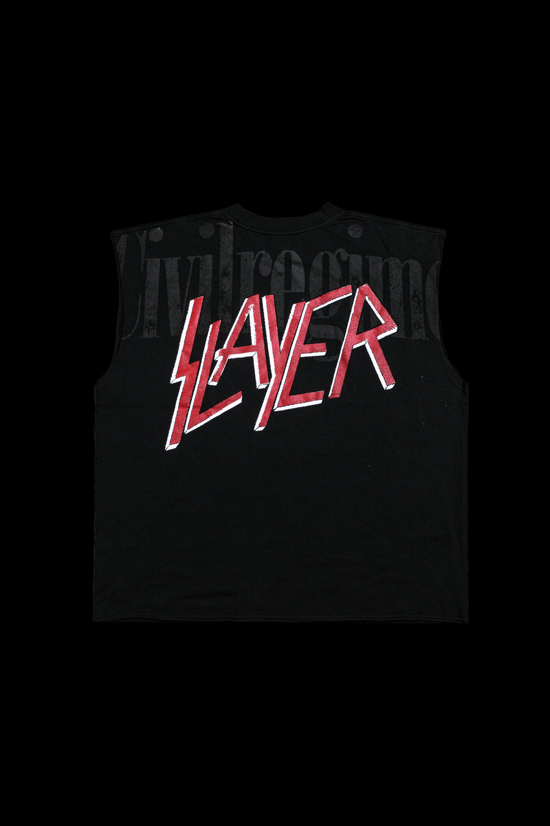 Undead Chaos 199X Cropped Muscle Tee in Vintage Black