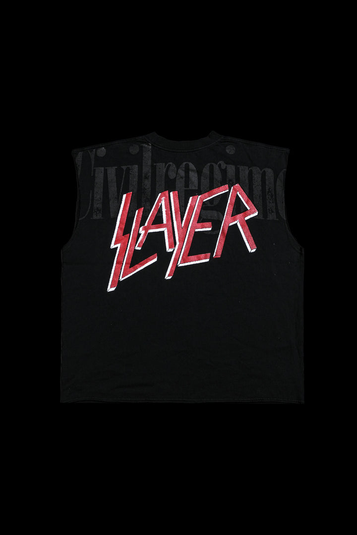 Undead Chaos 199X Cropped Muscle Tee in Vintage Black