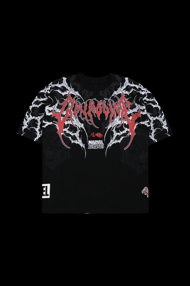 Daredevil Zombie "Side By Side" 199X Oversized Tee in Black