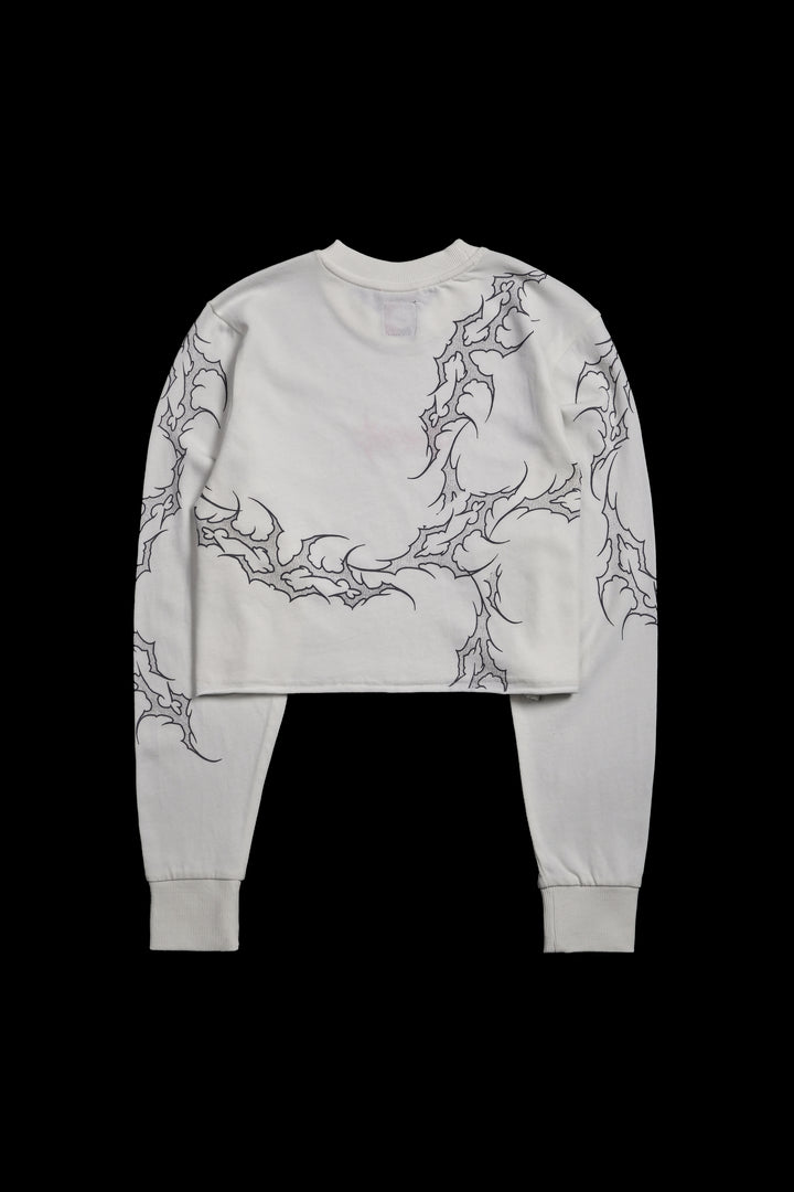 Run It Up L/S Boxy Crop Tee in Butter