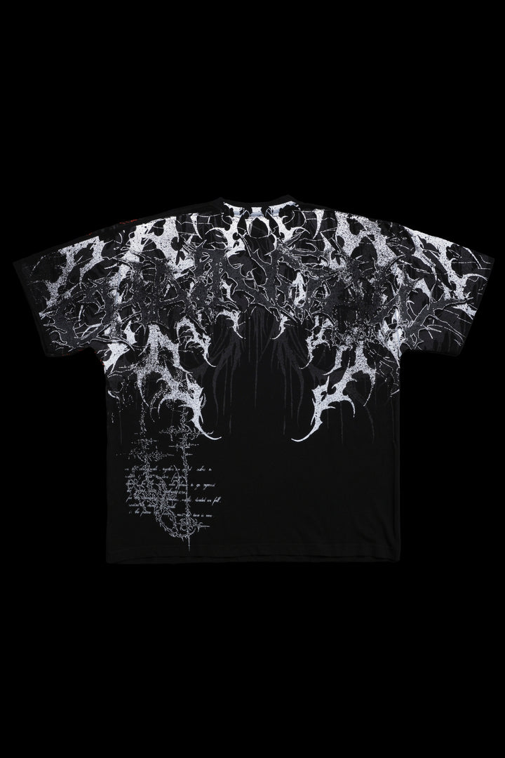 Chains Fate American Classic Oversized Tee in Black