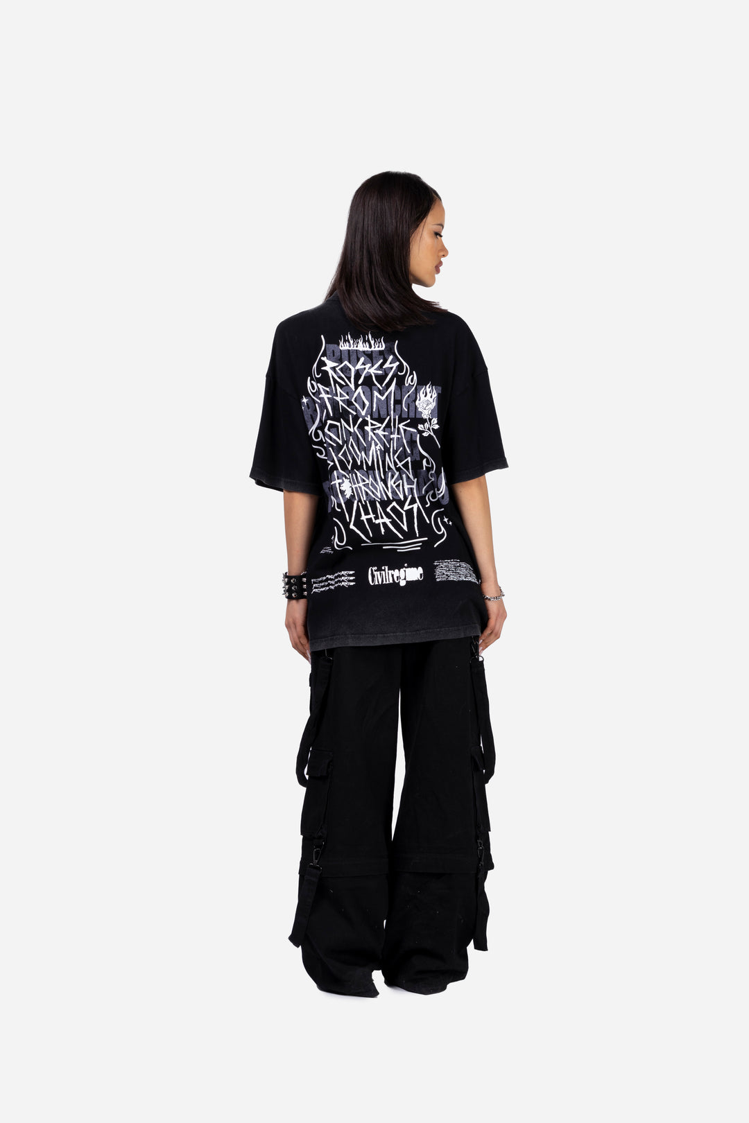 Even From A Dark Place American Classic Oversized Tee in Vintage Black