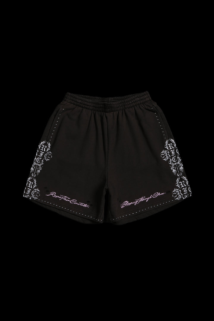 Chaos Bloom Baggy Shorts in Brown