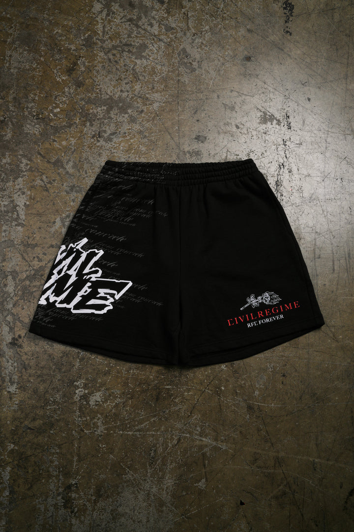 Fighters From Concrete Thorns Baggy Shorts in Black