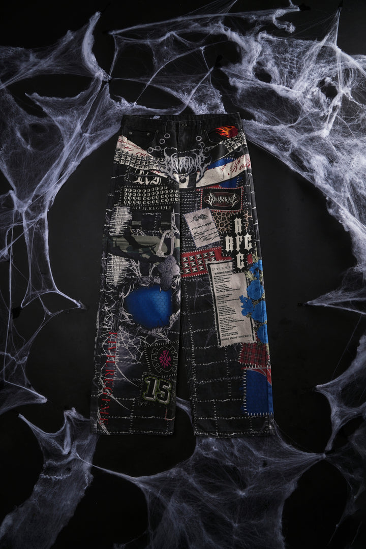 Krust Through Raw Baggy Pants in All Over Print
