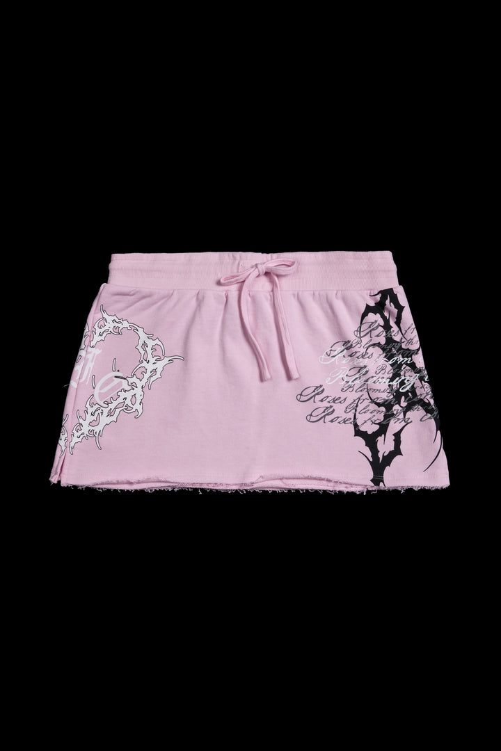 Deadly Alliance Mini Skirt in Baby Pink