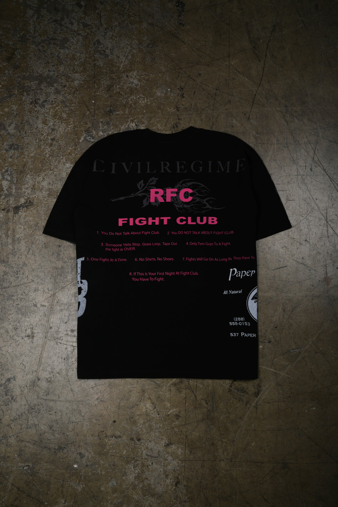 Rule Book American Classic Oversized Tee in Black