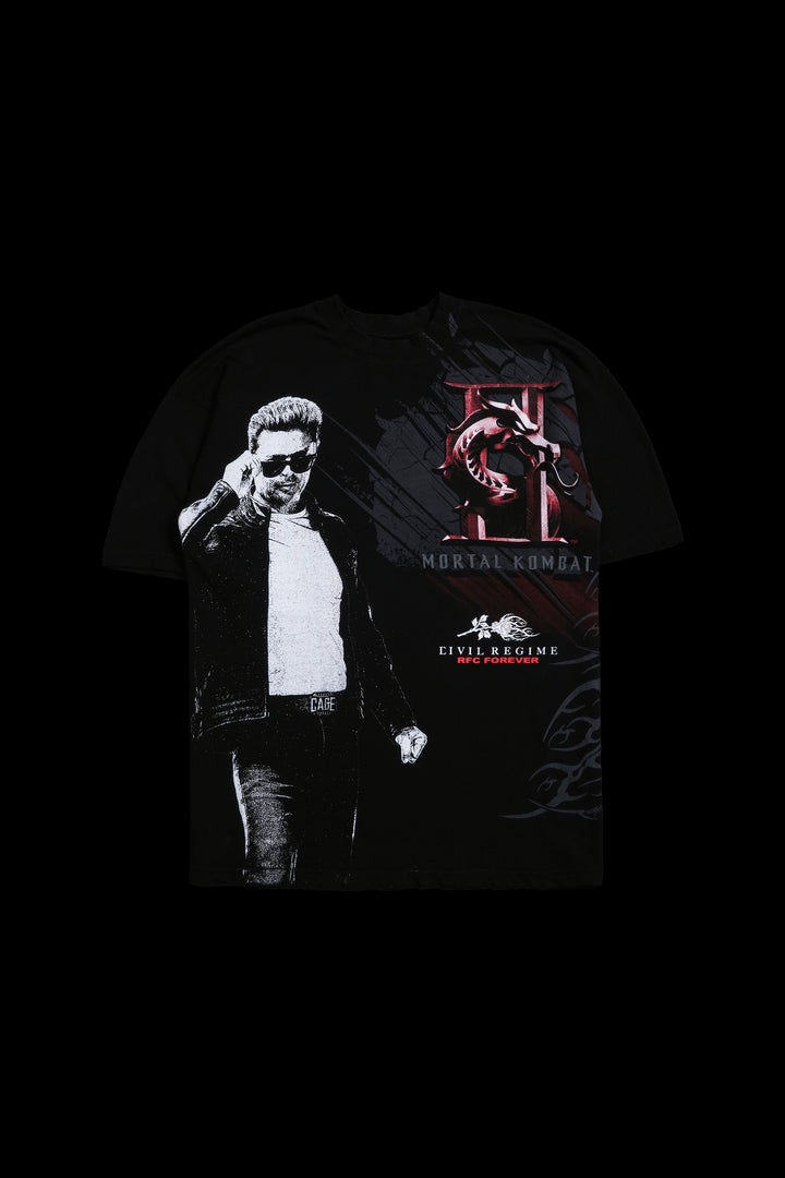 I Am Johnny Cage American Classic Oversized Tee in Black