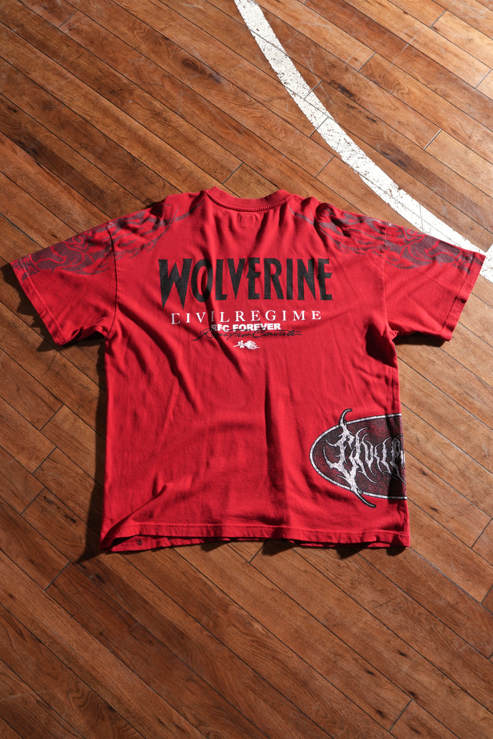 Primal Instinct American Classic Oversized Tee in Equestrian Red