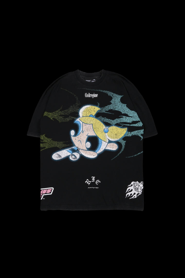 Powerpuff GIrls Part 1 Side By Side 199X Tee "Box Set" in Black