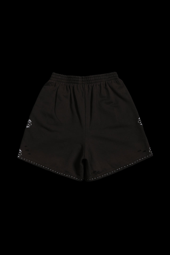 Chaos Bloom Baggy Shorts in Brown