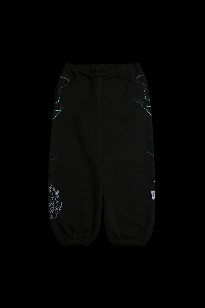 Electric Rage Lounger Sweat Pants in Black