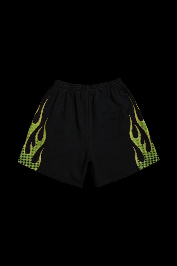 Eternal Flame Thorns Baggy Shorts in Black