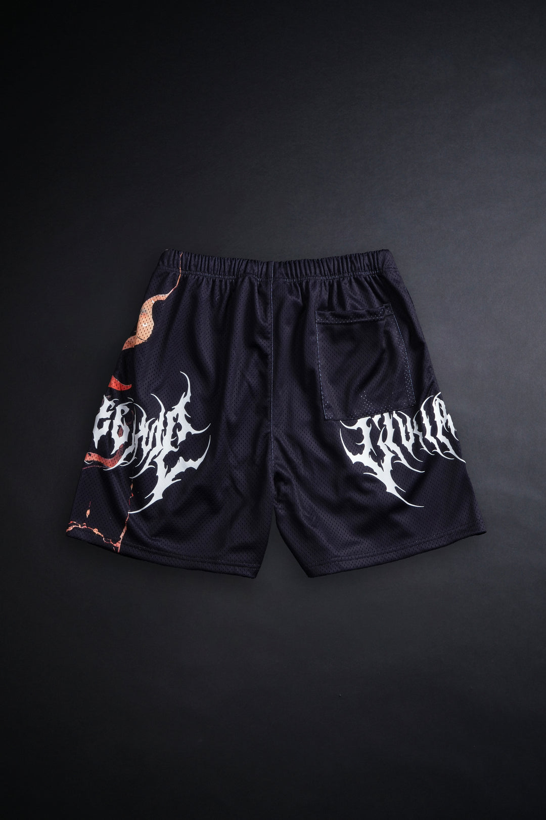 Eternal Burn Mesh Shorts in Black