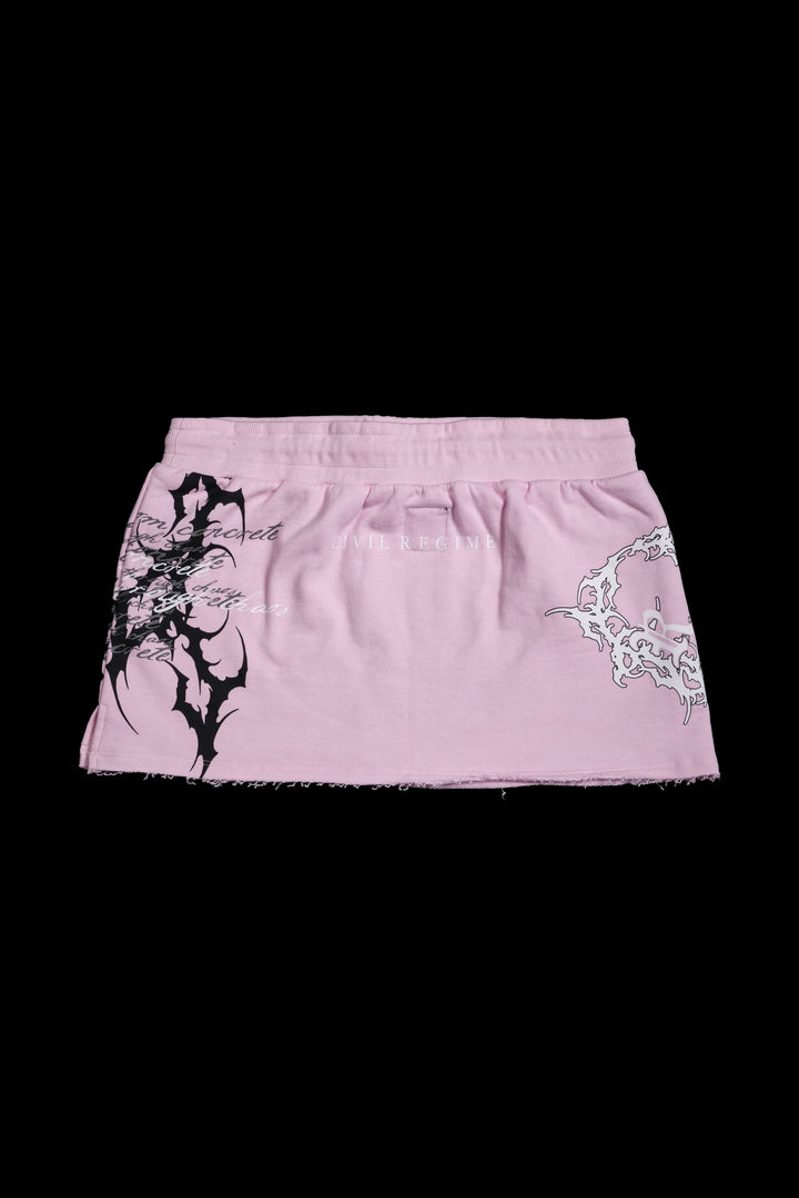 Deadly Alliance Mini Skirt in Baby Pink