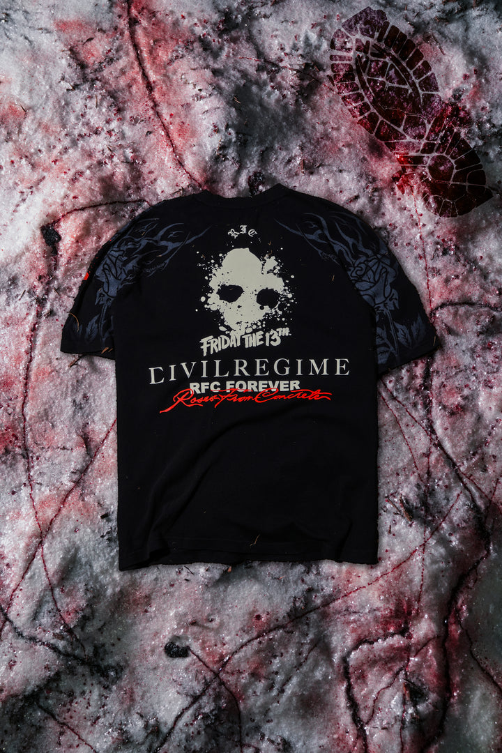 Crystal Lake Killer American Classic Oversized Tee in Black