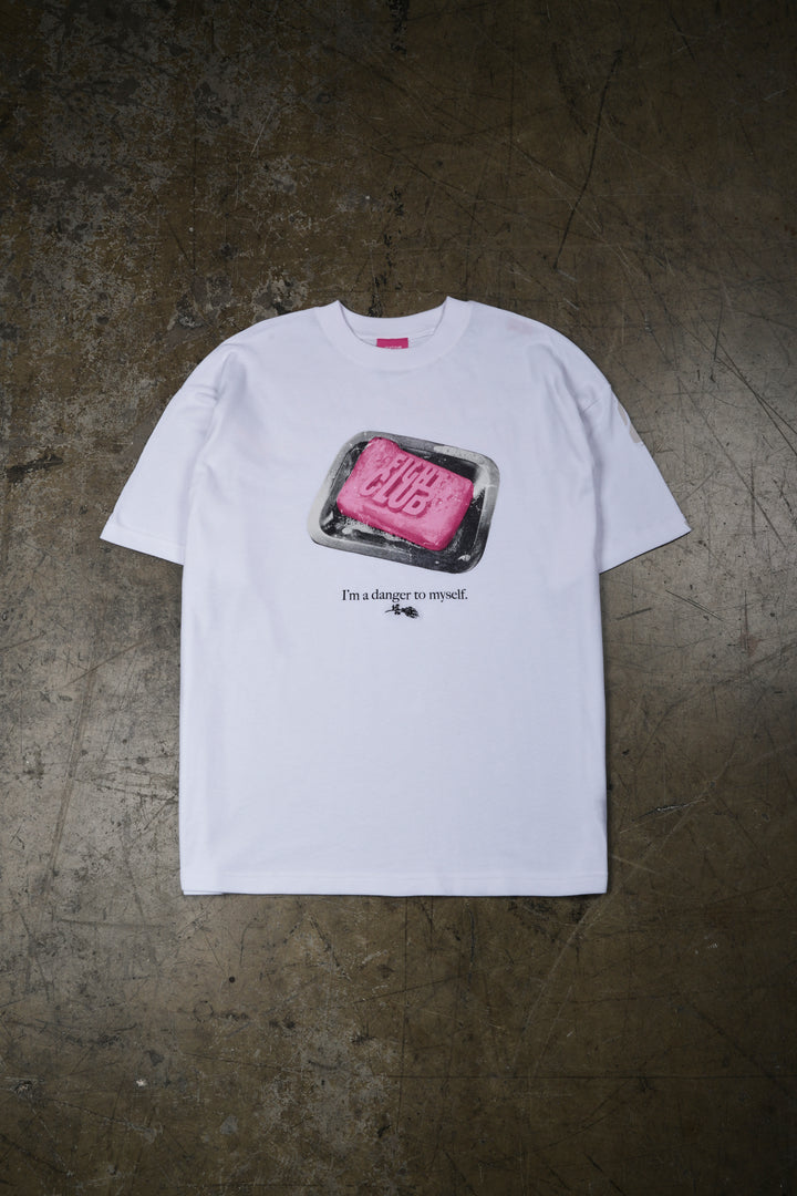 Danger To Myself American Classic Oversized Tee in White