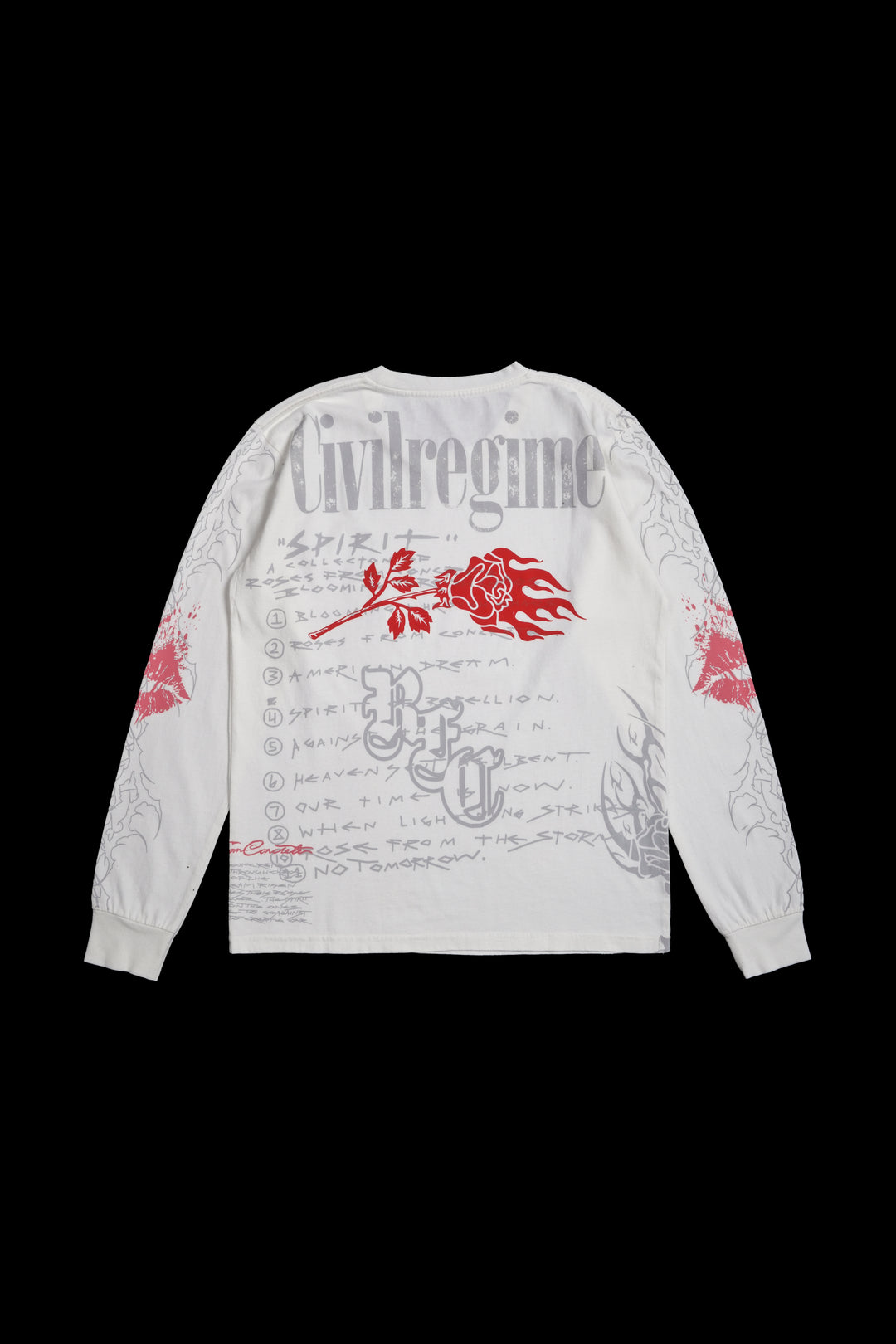 Mad Love Money Midnight L/S Tee in White
