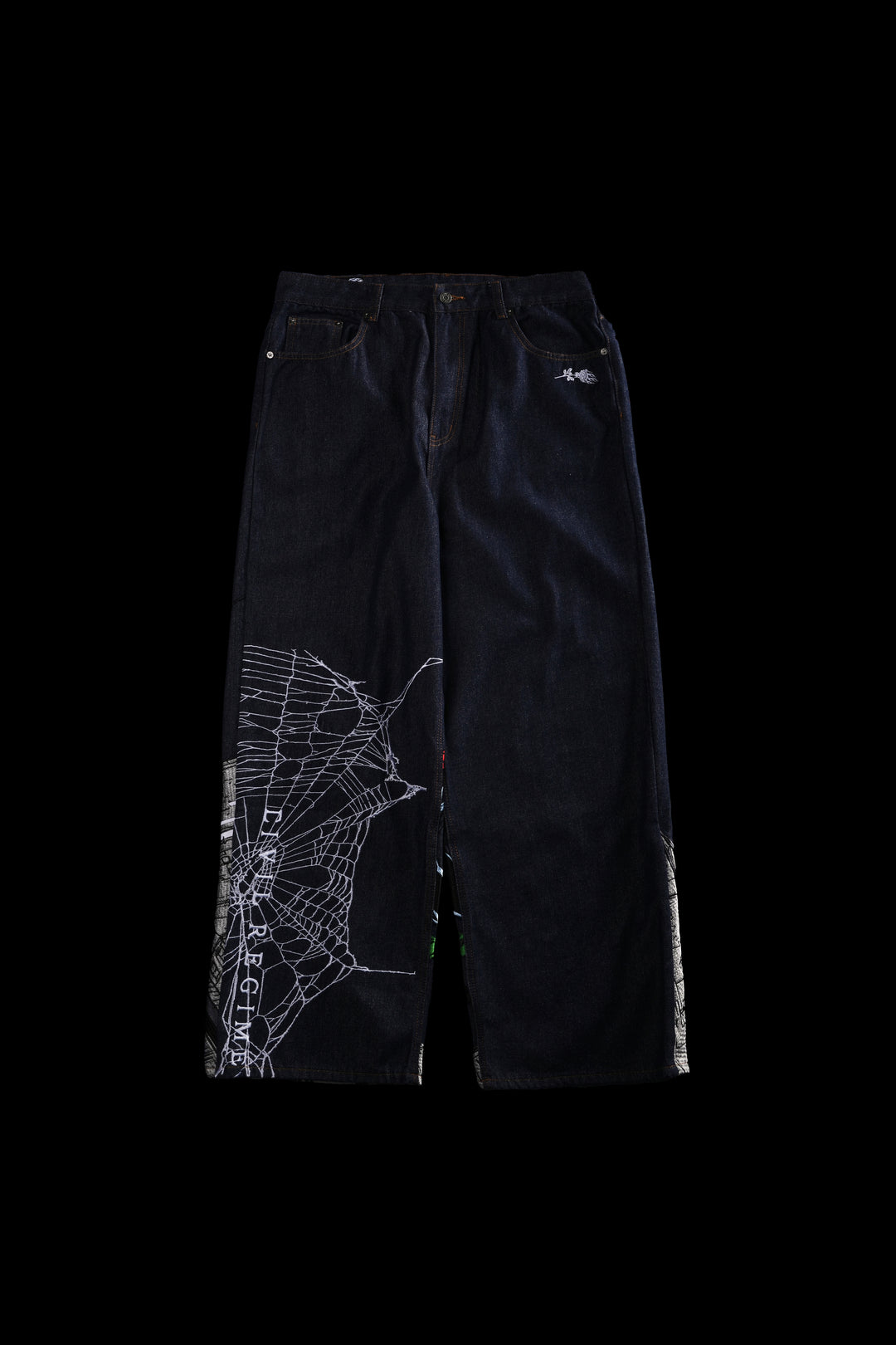 Webs From Concrete Raw Denim Jeans in Denim Blue