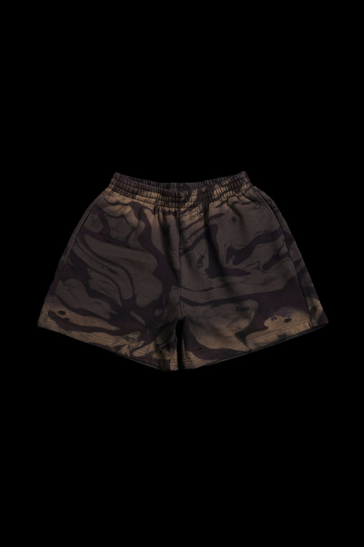 Midnight Whisper Baggy Shorts in Purple Stream