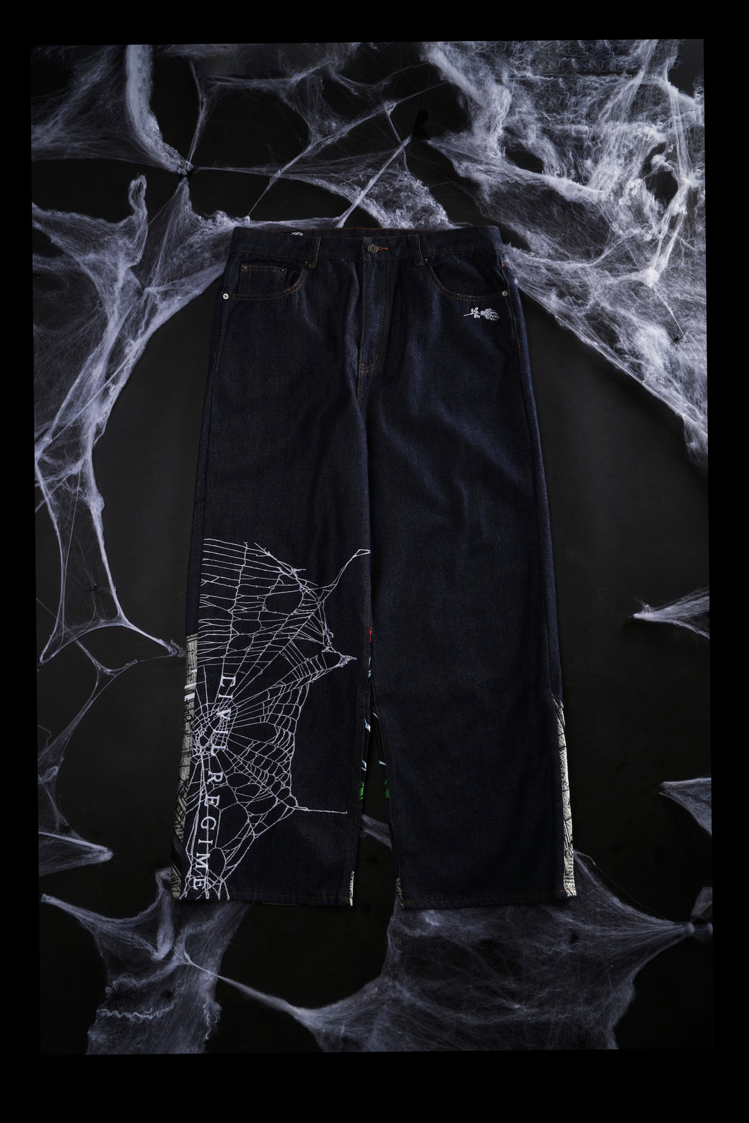 Webs From Concrete Raw Denim Jeans in Denim Blue