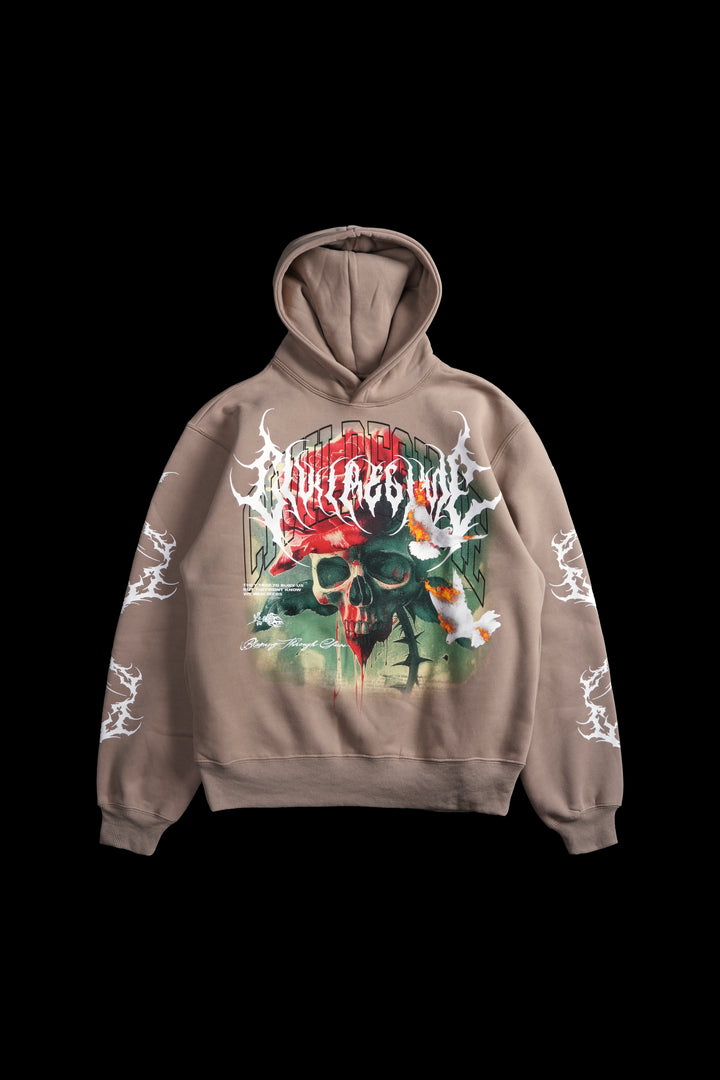 Immortal Rose Chaos Hoodie in Sand