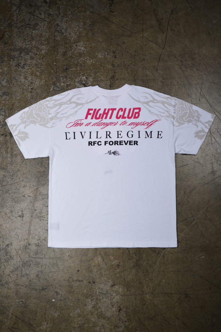 Danger To Myself American Classic Oversized Tee in White