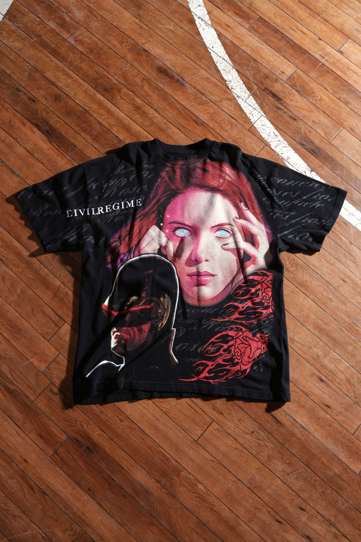 Eternal Sage American Classic Oversized Tee in Black