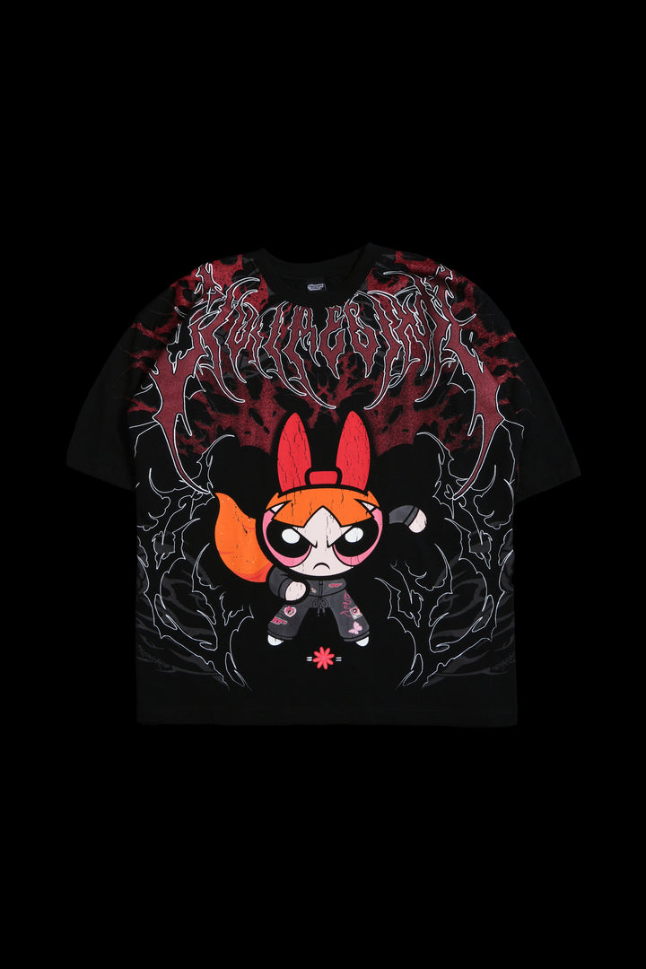 Blossom's Thorn Rush "Side By Side" 199X Oversized Tee in Black